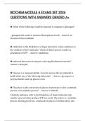 BIOCHEM MODULE 4 EXAMS SET 2026 QUESTIONS WITH ANSWERS GRADED A&plus;