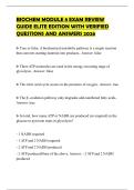 BIOCHEM MODULE 8 EXAM REVIEW GUIDE ELITE EDITION WITH VERIFIED QUESTIONS AND ANSWERS 2026