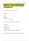 BIOCHEM MODULE 8 EXAMPREP STUDY GUIDE FULLY SOLVED WITH VERIFIED SOLUTIONS 2026