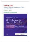 Full Test  Bank Essentials Of Oral Histology And Embryology&colon; A Clinical Approach 6th Edition By Daniel J&period; Chiego All Chapters 1-16 &vert;Verified Answers