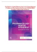Applied Pharmacology for the Dental Hygienist &ndash; 9th Edition &lpar;Elena Bablenis Haveles&rpar; &vert; Complete Test Bank