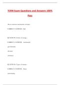 TCRN Exam Questions and Answers 100&percnt; Pass