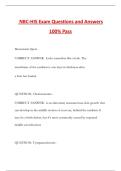 NBC-HIS Exam Questions and Answers 100&percnt; Pass
