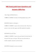 NBC Study guide Exam Questions and Answers 100&percnt; Pass