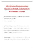 NBC-HIS National Competency Exam Prep&colon; General Multiple-Choice Questions WITH Answers 100&percnt; Pass