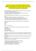 Board of Governors Examination Online Tutorial Healthcare Sample Test Questions with all Correct & 100&percnt; Verified Answers &lpar;Just Released&rpar;