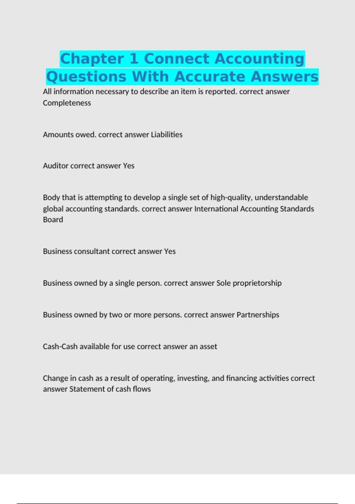 Intermediate Accounting Ifrs, Chapter 13, Conceptual Multiple Choice ...