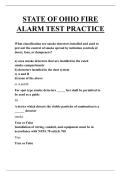 STATE OF OHIO FIRE ALARM TEST PRACTICE QUESTIONS AND ANSWERS 2025
