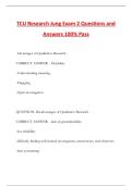 TCU Research Jung Exam 2 Questions and Answers 100&percnt; Pass