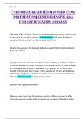 CALIFORNIA QUALIFIED MANAGER EXAM PREPARATION&vert; COMPREHENSIVE Q&A FOR CERTIFICATION SUCCESS