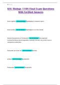 KSU Biology 1108 Final Exam Questions With Verified Answers
