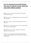 BIOL 235 ADVANCED EXAM PAPER NEWEST 2026 WITH 100 PERCENT SOLVED QUESTIONS AND EXPERT VERIFIED ANSWERS