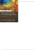 Test Bank for An Introduction to Derivatives and Risk Management &ndash; 10th Edition by Don M&period; Chance &vert; Complete Exam Questions and Answers