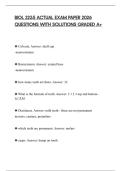BIOL 2255 ACTUAL EXAM PAPER 2026 QUESTIONS WITH SOLUTIONS GRADED A&plus;