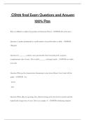 CIS105 final Exam Questions and Answers 100&percnt; Pass