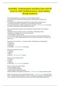 ACHE BOG - Professionalism and Ethics Exam with All Correct & 100&percnt; Verified Answers&vert; Latest Update&vert; Already Graded A&plus;