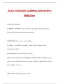 HDEV Final Exam Questions and Answers 100&percnt; Pass