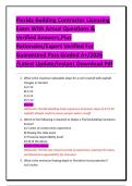 Florida Building Contractor Licensing Exam With Actual Questions & Verified Answers&comma;Plus Rationales&sol;Expert Verified For Guaranteed Pass Graded A&plus;&sol;2026 &sol;Latest Update&sol;Instant Download Pdf