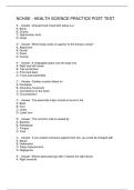 NCHSE - HEALTH SCIENCE PRACTICE POST TEST
