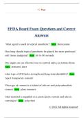 EFDA Board Exam Questions and Correct  Answers 