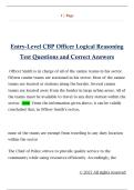 Entry-Level CBP Officer Logical Reasoning  Test Questions and Correct Answers 
