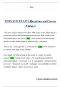 ENVS 1126 EXAM 2 Questions and Correct  Answers