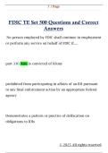 FDIC TE Set 500 Questions and Correct  Answers 