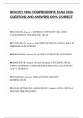 BIOLOGY 1406 COMPREHENSIVE EXAM 2026 QUESTIONS AND ANSWERS 100&percnt; CORRECT