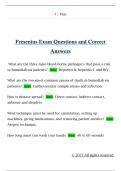 Fresenius Exam Questions and Correct  Answers