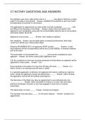 CT NOTARY QUESTIONS AND ANSWERS