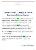 Louisiana Class D "Chauffeur's" License  Questions and Correct Answers
