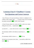 Louisiana Class D "Chauffeur's" License  Test Questions and Correct Answers 
