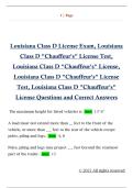 Louisiana Class D License Exam&comma; Louisiana  Class D "Chauffeur's" License Test&comma;  Louisiana Class D "Chauffeur's" License&comma;  Louisiana Class D "Chauffeur's" License  Test&comma; Louisiana Class D 