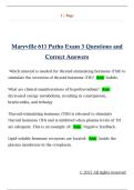 Maryville 611 Patho Exam 3 Questions and  Correct Answers