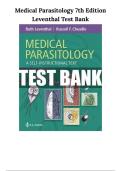 TEST BANK for Medical Parasitology&colon; A Self-Instructional Text&comma; 7th Edition by Leventhal&semi; Cheadle&comma; All 11 Chapters Covered&comma; Verified Latest Edition