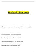 Orofacial 2 final exam question and answer