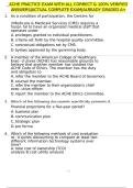 ACHE PRACTICE EXAM WITH ALL CORRECT & 100&percnt; VERIFIED ANSWERS&vert;ACTUAL COMPLETE EXAM&vert;ALREADY GRADED A&plus;