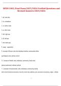 NFDN 1002 &ndash; Final Exam 2025&sol;2026 Verified Questions and Revised Answers