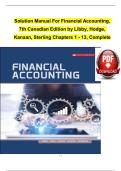 Solution Manual for Financial Accounting (7th Canadian Edition) by Libby, Hodge, Kanaan & Sterling | Complete Chapters 1–13 | Verified Answers