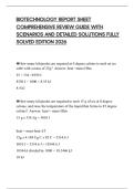 BIOTECHNOLOGY REPORT SHEET COMPREHENSIVE REVIEW GUIDE WITH SCENARIOS AND DETAILED SOLUTIONS FULLY SOLVED EDITION 2026