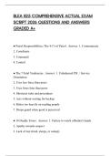 BLEA 825 COMPREHENSIVE ACTUAL EXAM SCRIPT 2026 QUESTIONS AND ANSWERS GRADED A&plus;