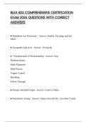 BLEA 825 COMPREHENSIVE CERTIFICATION EXAM 2026 QUESTIONS WITH CORRECT ANSWERS
