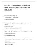 BLEA 825 COMPREHENSIVE EXAM STUDY GUIDE 2026 TEST PAPER QUESTIONS AND SOLUTIONS
