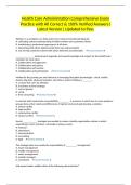 Health Care Administration Comprehensive Exam Practice with All Correct & 100&percnt; Verified Answers&vert; Latest Version&vert; Updated to Pass