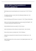 CLAS 150C1 Final questions & answers graded A&plus;