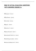 BRAE 121 ACTUAL EXAM 2026 QUESTIONS WITH ANSWERS GRADED A&plus;