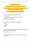 IOWA Life Insurance   Frequently Tested Exam Questions With   Verified Multiple Choice and Conceptual Actual  100&percnt; Correct Detailed Answers  Guaranteed Pass&excl;&excl;Current Update&excl;&excl; 