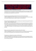 PRAXIS SPECIAL EDUCATION 5355 PRACTICE TEST QUESTIONS WITH CORRECT ANSWERS RATED A&plus;