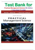 Test Bank for Practical Management Science 6th Edition by Wayne Winston and S&period; Albright isbn-9781337406659