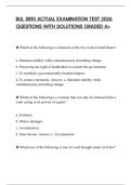 BUL 5810 ACTUAL EXAMINATION TEST 2026 QUESTIONS WITH SOLUTIONS GRADED A&plus;